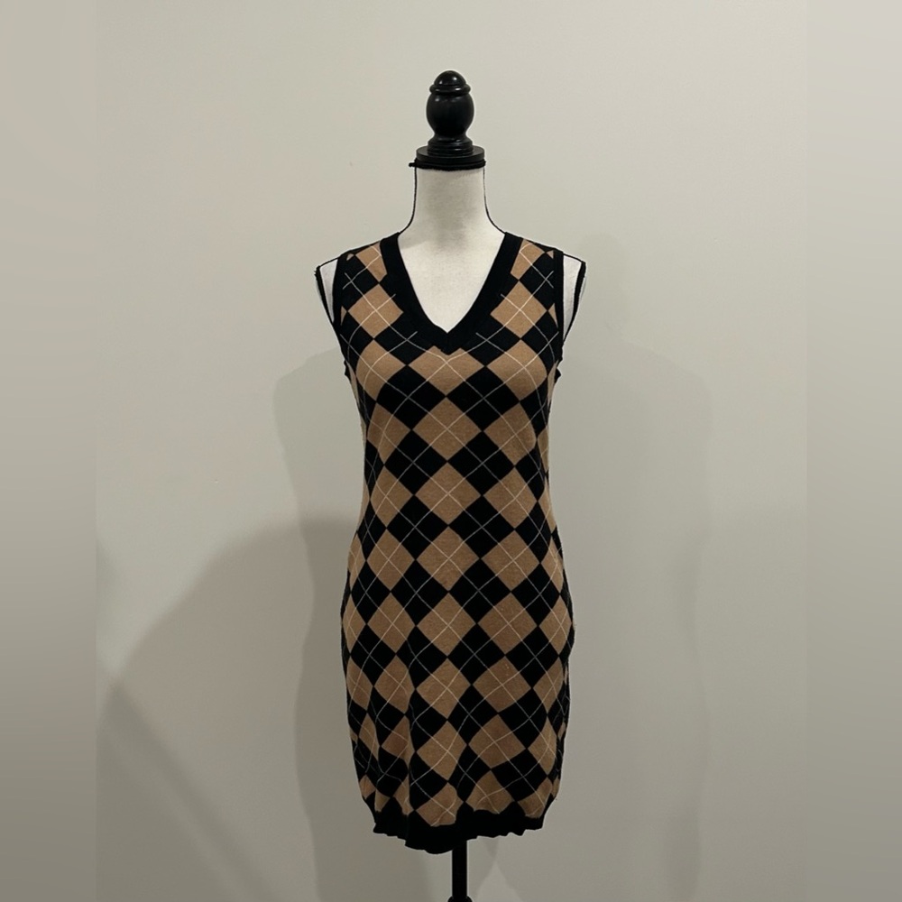 Aster Argyle Sweater Dress - Picture 1 of 3